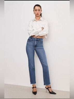 Soft tech Good Curve High-Rise Straight Leg Women's Jeans - Indigo737